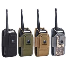 600D Tactical Molle Radio Walkie Talkie Pouch Waist Bags Sporting Goods Hunting Waist Bag Holder Pocket Portable Interphone Holster Carry Bag For Hunting Camping