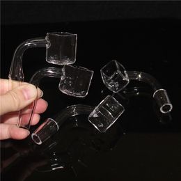 Square Bowls Quartz Bangers Hookahs Flat Top Diamond Knot Quartz Banger Nails for Water Pipes Dab Oil Rigs