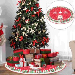 Christmas Decorations Tree Skirt Apron Fur Decorativeholiday Ring Rug Skirts Faux Furry White Cover Base Basket