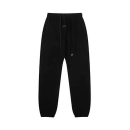 Men's and Women's Pants 2022 Fashion High Street Brand Ess New Bodysuits Double Thread Solid Colour Sweatpants M9