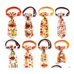 Dog Apparel Printing Handmade Summer Style Pet Dog Apparel Puppy Cat Bow Ties Adjustable Bowties Bowknot Cats Collar Pets Grooming A Dhgbl