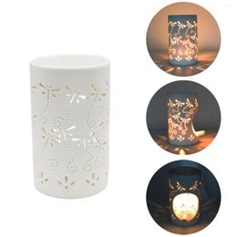 Candle Holders Wax Burners Oil Burner Holder Warmer Hollowing Ceramic Tealight Essential Aroma Home Decoration