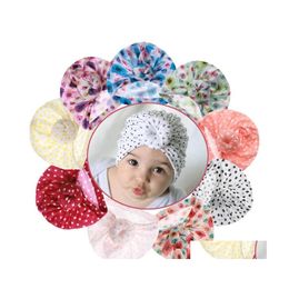 Beanie/Skull Caps Cute Baby Hats Dots Born Girls Hat Caps Beanies Infant 012Months Drop Delivery Fashion Accessories Scarves Gloves Dhwjw