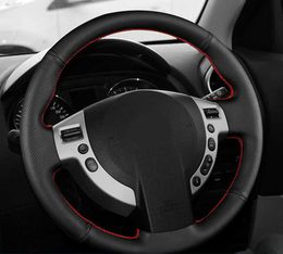 Car Steering Wheel Cover Braid Leather For Nissan Qashqai 2007-2015 Rogue X-Trail 2008-2013 NV200 2009-2016 Sentra 2007-2012