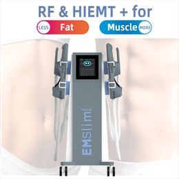 EMS Muscle Stimulator electromagnetic body shaping EMslim nova HI-EMT with RF Muscle Trainer slimming machine 4 handles for arms and thigh fat burning equipment