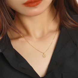 Sun Necklaces Pendants Fashion Retro Minimalist Gold Colour Alloy Pendant Necklace For Women Girl Jewellery Birthday Gift