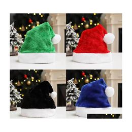 Party Hats Merry Christmas Hats Plush Hat Xmas Caps Santa Party Gifts Decoration Drop Delivery Home Garden Festive Supplies Dhswc