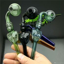 Full-color glamorous long glass bowl Wholesale Bongs Oil Burner Pipes Water Rigs Smoking