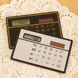 Home Garden Solar Card Calculator mini Calculator-Solar Counters Small Slim Credit Cards Solars Power Pocket Ultra-thin Calculators Logo Customised SN456