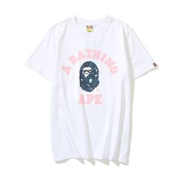 BAPE Luxury Fashion Brand Mens T Shirt Glow in the Dark Star Graffiti Tamp￳n de manga corta Camiseta de verano suelta Talla asi￡tica M-3XL