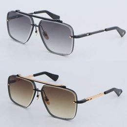 Модельер SIX Металлические солнцезащитные очки для женщин Мужские большие квадратные роскошные очки винтажные мужские женские классические очки в стиле знаменитостей Градиентные линзы