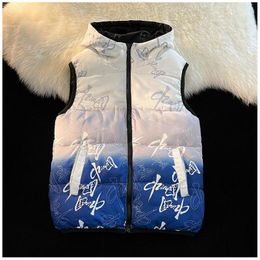 Men's Vests Autumn and Winter with Hooded Down Cotton Men Thickened Warm Coats Jackets Fashionable Multicolor Clothing 221206