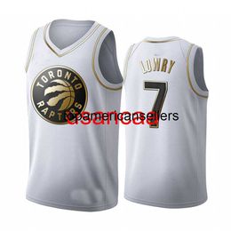 All embroidery 2 Styles 7# Lowry Black Gold Basketball JERSEY Customize men's women youth Vest add any number name XS-5XL 6XL Vest