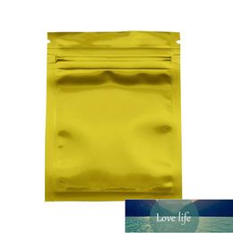 Resealable Gold Mylar Foil Packing Bag Heat Seal Aluminium Foil Zip Lock Bags Food Grade Packing Grip Seal Storage Bag factory
