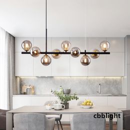 Modern Nordic Design LED Lighting Chandelier For Kitchen Dining Living Room Bedroom Ceiling Pendant Lamp Glass Ball G9 Hanging Light Fixtures Chandeliers LRG002