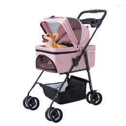 Dog Car Seat Covers Portable Foldable Pet Stroller Detachable Outdoor Cat Walking Cart Carrier Bag Breathable Travel Kennel Cats Bed