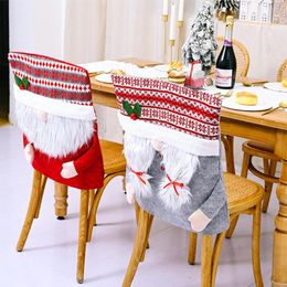 Chair Covers Christmas Cover Bearded Old Man Dining Backrest Party Supplies Festival Decoration For Home Room