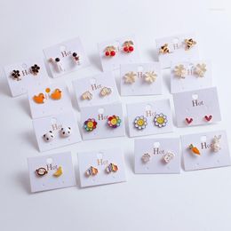 Backs Earrings Korean Mini Creative Personalise Women's Set Tassel For Women Fashion Jewellery Geometric Kolczyki Hoop Earings