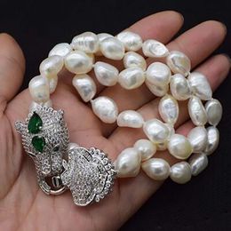 Fashion Jewelry freshwater pearl white baroque 9-11mm necklace 22inch