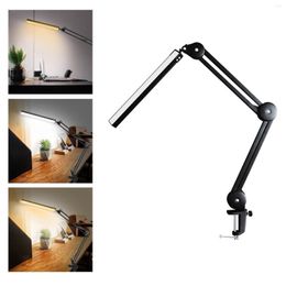 Table Lamps LED Desk Lamp With Clamp Eye-Care Dimmable Reading Light 3 Color Modes Swing Arm USB Clip-on Daylight Top