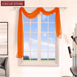 Curtain ICECUR Multi Colour Window Scarf European Style Valance For Living Room Kitchen 21 Colours Sheer Tulle