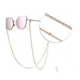 Eyeglasses Chains Zircon Crystal Chain Lanyard Glasses Chains Women Accessories Men Sunglasses Hold Straps Cords Drop Delivery Fashi Dh7Cq