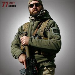 Men's Jackets Winter Fleece Tactical Men Military Warm Outdoor Sports Soft Shell Hooded Coats Mens Hiking Hunting Army Combat Jacket 221206