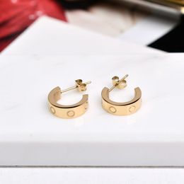 Trendy jewlery designer for women stud earings luxury earrings hoop orecchini love luxurious Jewellery plated rose gold silver vintage cjeweler screw earring