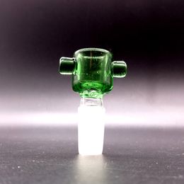 Green Glass Bowl Slide with Built-in Screen 14mm 18mm Male Smoking Accessories for Hand Pieps Dab Rigs
