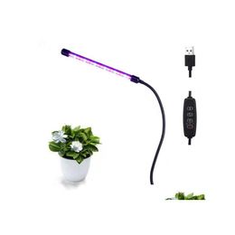 Other Garden Supplies Garden Supplies 20 Led High Power Indoor Plant Grow Light With 3/9/12 Hours Timer Usb Powered Fl Spectrum Plan Dhkob