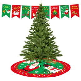 Christmas Decorations 2023 42CM Tree Skirt Carpet Year Xmas Decoration Ornaments Festive Party Supplies