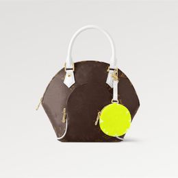 NEW Explosion Women's bags M20752 Ellipse BB handbag design shape leather canvas cowhide Coin Purse Round yellow tennis ball perfect handbags Luxury designer