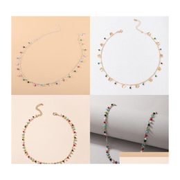 Beaded Necklaces Bohemian Colorf Beaded Necklace For Women Charms Tassel Clavicle Chain Chockers Handmade Party Jewelry 264 D3 Drop Dhkmz