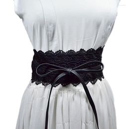 Belts 2022 Women's Casual Belt Lace Bow Decorative Waist Seal Repair Fashion Versatile Wide 20 Color