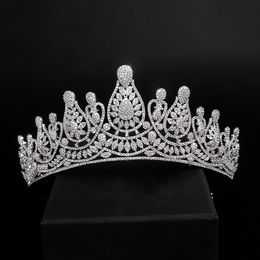 Trendy Fairy Silver Colour Crystal Hair Tiaras and Crowns for Women Wedding Hair Accessories Princess Prom Jewellery Party Gift