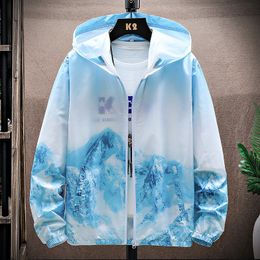 Men's Jackets Summer Hooded Jacket Men Waterproof Sun Protection Clothing Fishing Hunting Clothes Male Quick Dry Skin Windbreaker Size4XL 221206