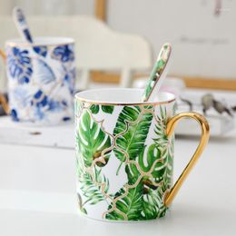 Mugs Creative Bone China Mug Ceramic Coffee Cup Couple Breakfast Milk Water Party Drinking Home Drinkware Gifts