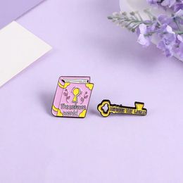 Couple Brooches Pins Key Book Combination Valentine's Day Gift Clothes Pin Men Women Badge Fashion Creativity Enamel Brooch Pin Jewelry