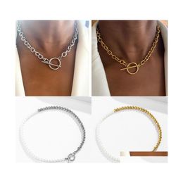 Chains Chunky Chain Necklace Women Simple Toggle Clasp Fashion Necklaces For Jewellery Gift 329 D3 Drop Delivery Pendants Dhzet