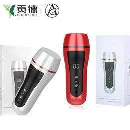 sex toy massager Shuangmi automatic digital aircraft cup electric induction extraction and insertion pronunciation male masturbation appliance