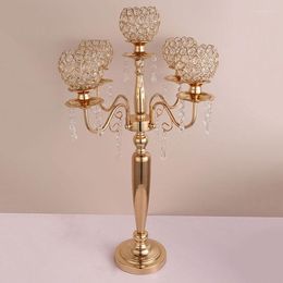 Party Decoration Metal Silver/Gold Plated Candle Holders 3/5 Arms Stand Table Centrepiece Pillar Candelabra For Wedding Candlestick