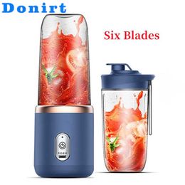 Juicers Portable Blender Mini Mixer Electric Juicer Machine Fresh Fruit Juice Blender Smoothie Maker Blender Cup Bottle F Travel Kitchen T221207