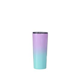 Tumblers Stainless Steel Tumblers Vacuum Insated Straight Cups Beer Coffee Mug Glasses With Lids Metal Water Bottle 230 J2 Drop Deli Dhuf5