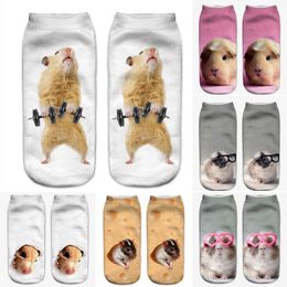 New Fashion 3D Printed Mouse Totoro Socks Funny Kawaii Women Cute Animal Fitness Hamster Sokken
