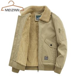 Men's Jackets MeiziNN Military Thicken Warm Windbreaker Autumn Winter Casual Fashion Slim Coat Bomber Tactics 221206