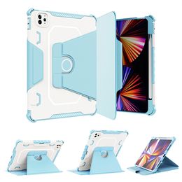 360 Degree Rotation Armour Leather Tablet Case Hard PC Cover for Ipad pro11 10.9inch 10.2inch 9.7inch ipadpro 12.9inch and samsung tab A8 10.5INCH have kickstand