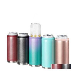 Other Drinkware Can Cooler Cup For 12 Oz Slim Beer Hard Seltzer Drinkware Doublewalled 304 Stainless Steel Vacuum Insated Cups Sea S Dhxlw