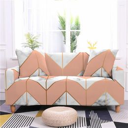 Chair Covers Elastic European-style Sofa Cover Full Geometric Lines Print Four Seasons Suitable For Living Room