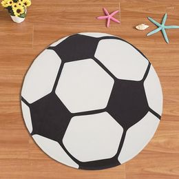 Carpets Football Shape Round For Living Room Computer Chair Area Rug Children Play Tent Floor Mat Cloakroom Rugs And