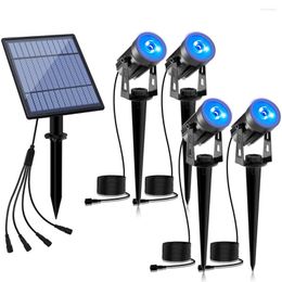 Solar LED Spotlight Garden Lawn Lights IP65 Waterproof Super Bright Lamp For Home Party Patio Pathway Landscape Lighting Decor